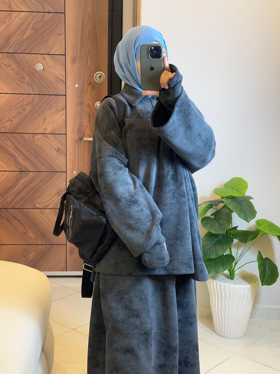 Jupe Nihal Gris Noir